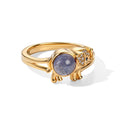 EVER TRUE AA Natürlicher, äthiopischer Welo Opal, Schwarzer Spinell Ring 950 Kupfer (Größe 17.00) ca. 0,64 ct