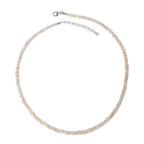 AAA Natürlicher, äthiopischer Welo Opal Halskette ca. 45 cm 925 Silber Rhodiniert (10-15 Werktage Lieferzeit) ca. 65,00 ct.