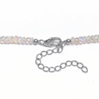AAA Natürlicher, äthiopischer Welo Opal Halskette ca. 45 cm 925 Silber Rhodiniert (10-15 Werktage Lieferzeit) ca. 65,00 ct.
