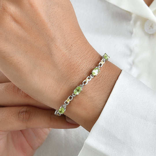 EVER TRUE Peridot Armband ca. 16.5 cm Nickelfreies Messing ca. 3,41 ct.