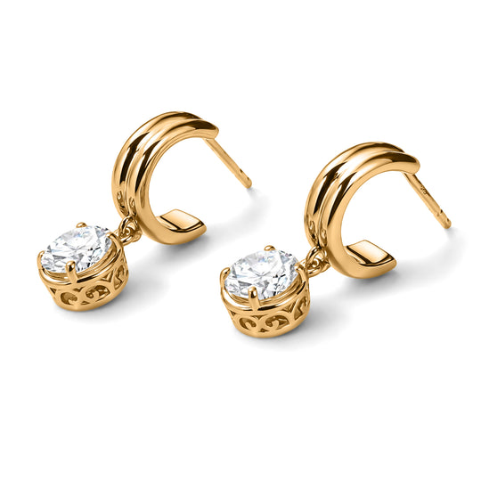 EVER TRUE Moissanit Ohrringe 950 Kupfer ca. 2.39 ct