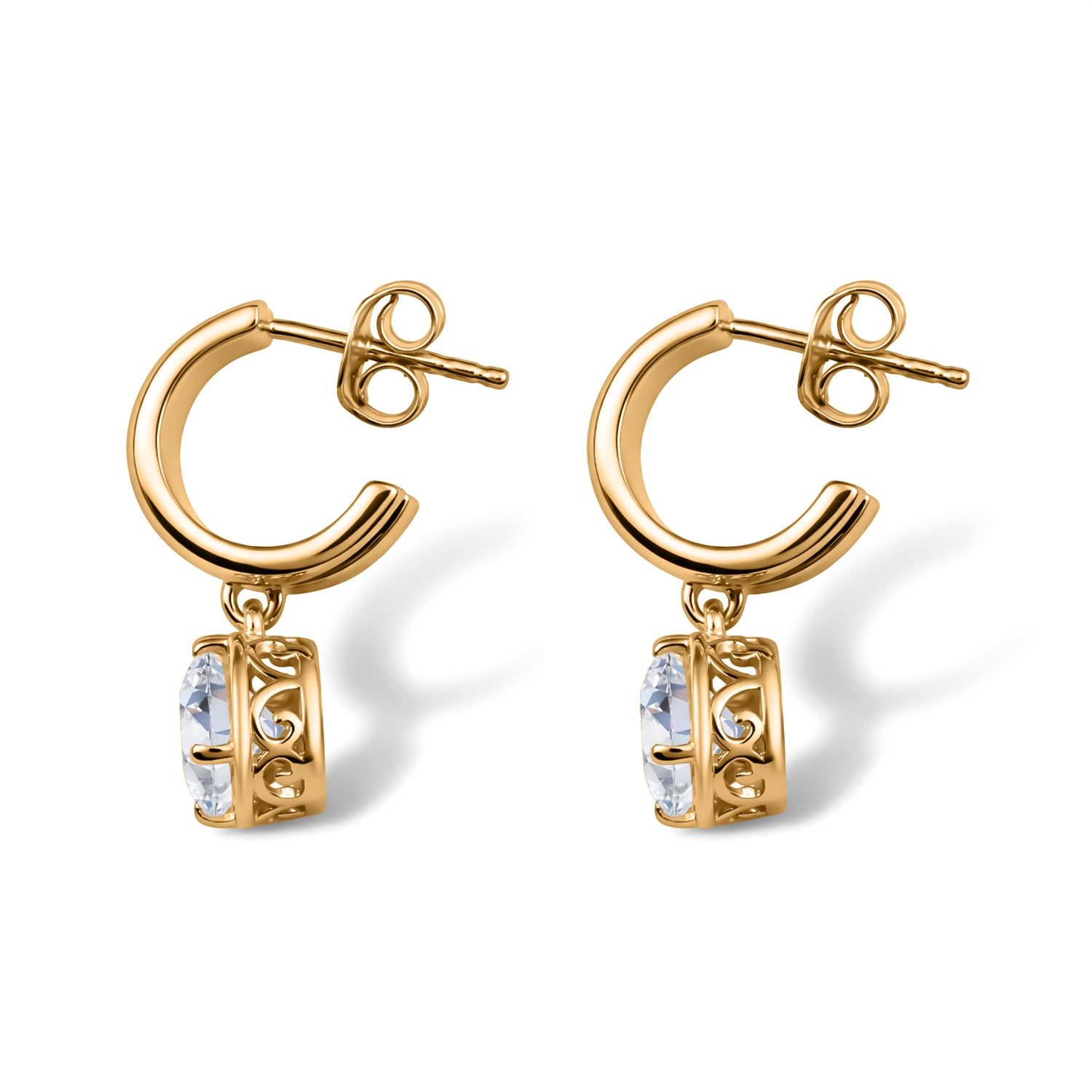 EVER TRUE Moissanit Ohrringe 950 Kupfer ca. 2,39 ct.