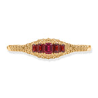 EVER TRUE AAA Lab Grown Rubin, Mosambik Granat Armreif ca. 19 cm 950 Kupfer ca. 5,71 ct.