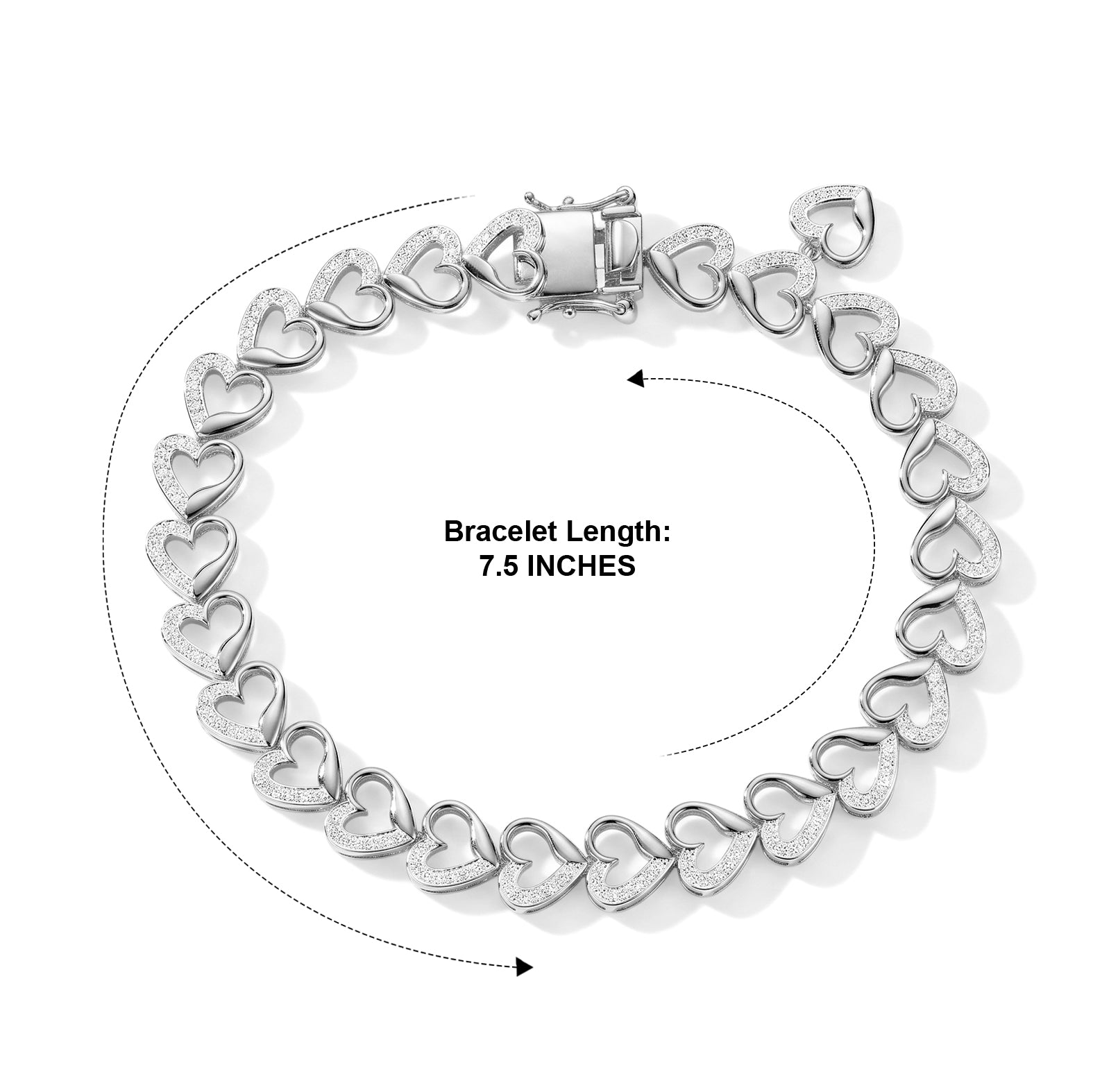 EVER TRUE Weißer Diamant Armband ca. 19 cm Nickelfreies Messing