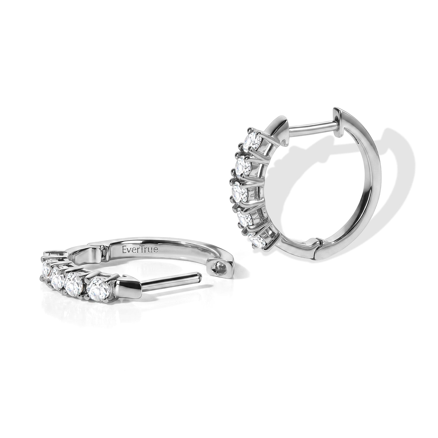 EVER TRUE Weißer Diamant Ohrringe Nickelfreies Messing ca. 0,05 ct.