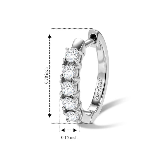 EVER TRUE Weißer Diamant Ohrringe Nickelfreies Messing ca. 0,05 ct.