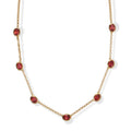 D'Joy Lab Grown Padparadscha-Saphir Halskette ca. 45 cm 925 Silber 750 Gelbgold vermeil ca. 12,56 ct.
