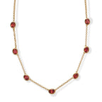 D'Joy Lab Grown Padparadscha-Saphir Halskette ca. 45 cm 925 Silber 750 Gelbgold vermeil ca. 12,56 ct.