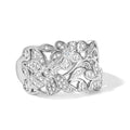 EVER TRUE Weißer Diamant Ring Nickelfreies Messing (Größe 17.00)