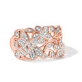 EVER TRUE Weißer Diamant Ring Nickelfreies Messing (Größe 17.00)