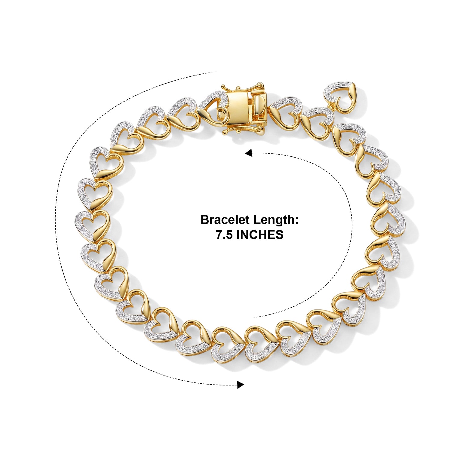 EVER TRUE Weißer Diamant Armband ca. 19 cm Nickelfreies Messing