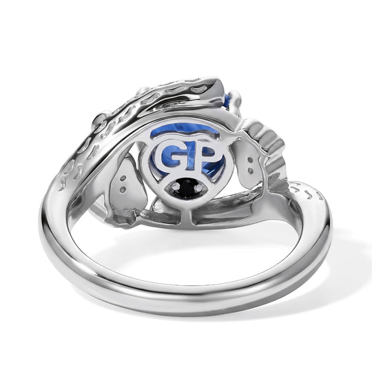 GP - AA Kyanit, Kanchanaburi Blauer Saphir Ring 925 Silber Rhodiniert (Größe 17.00) ca. 2,41 ct