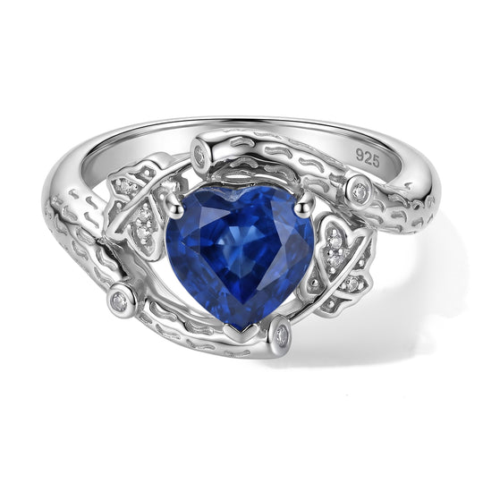GP - AA Kyanit, Kanchanaburi Blauer Saphir Ring 925 Silber Rhodiniert (Größe 17.00) ca. 2,41 ct