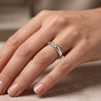 LUXURIANT DIAMOND - Lab Grown Diamant VS-EF Ring 925 Silber Rhodiniert (Größe 16.00) ca. 0,15 ct