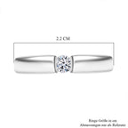 LUXURIANT DIAMOND - Lab Grown Diamant VS-EF Ring 925 Silber Rhodiniert (Größe 16.00) ca. 0,15 ct