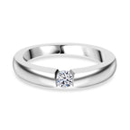 LUXURIANT DIAMOND - Lab Grown Diamant VS-EF Ring 925 Silber Rhodiniert (Größe 16.00) ca. 0,15 ct