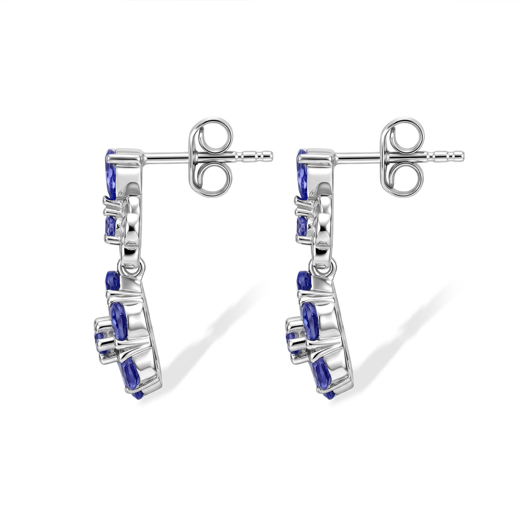 D'Joy Tansanit Ohrringe, 925 Silber rhodiniert - 2,28 ct.