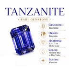 D'Joy Tansanit Ohrringe, 925 Silber rhodiniert - 2,28 ct.