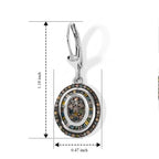 D'Joy Grüner Diamant, Natürlicher Champagner Diamant Ohrringe 925 Silber Rhodiniert ca. 0,85 ct.
