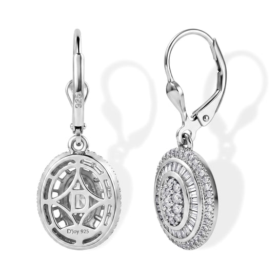 D'Joy Grüner Diamant Ohrringe 925 Silber Rhodiniert ca. 0.97 ct