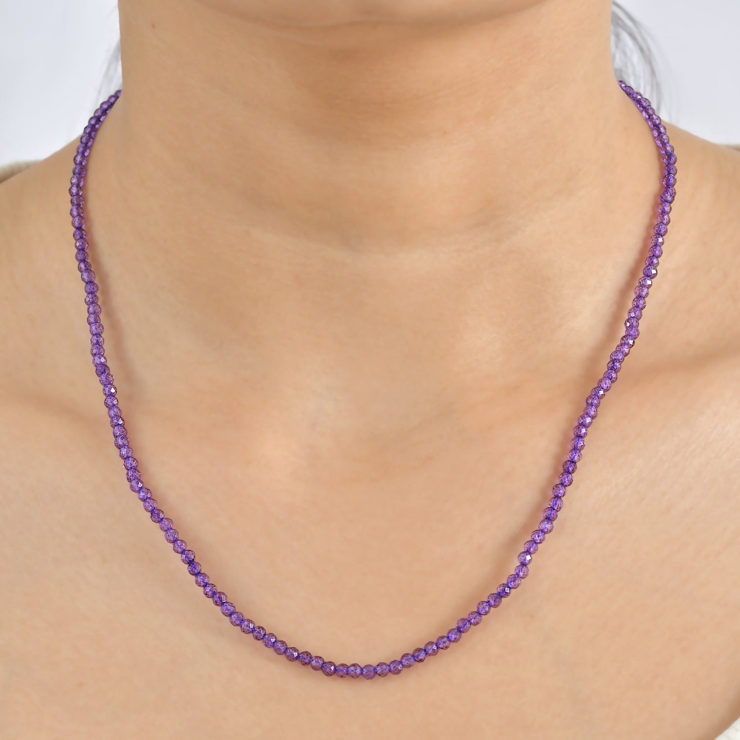 EVER TRUE Amethyst Halskette ca. 45 cm 316L Edelstahl ca. 25.00 ct
