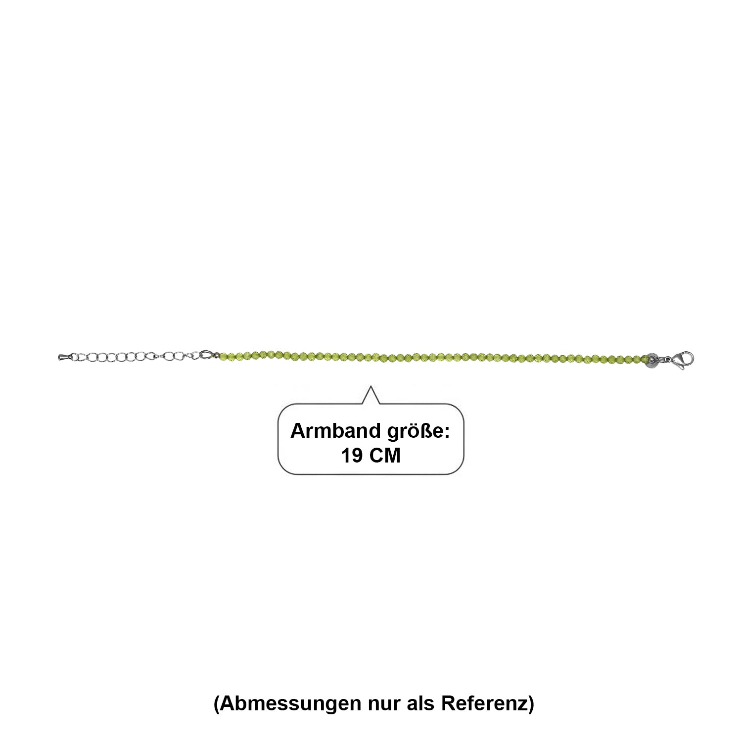 EVER TRUE Peridot Armband ca. 19 cm 316L Edelstahl ca. 12.00 ct