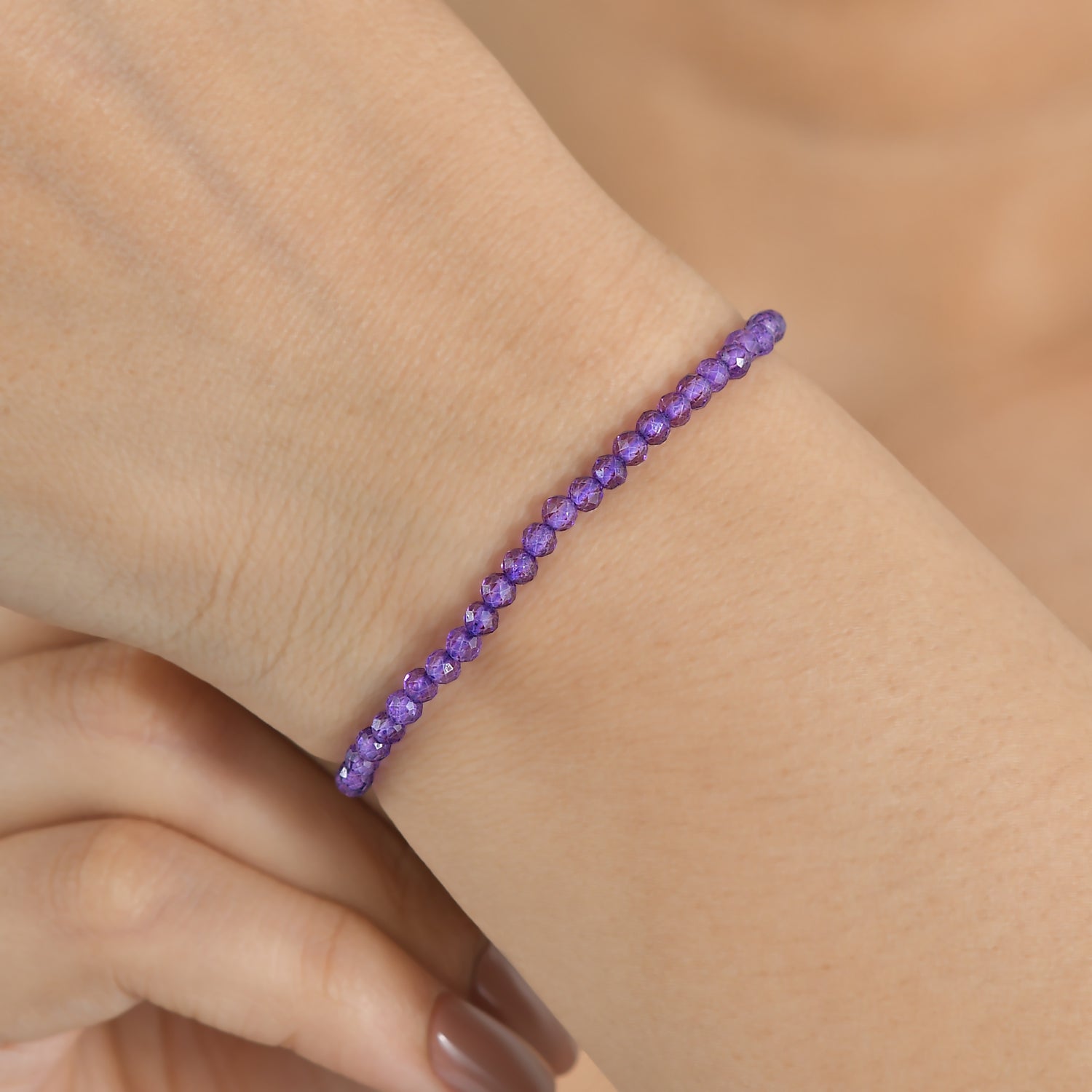 EVER TRUE Amethyst Armband ca. 19 cm 316L Edelstahl ca. 10.50 ct