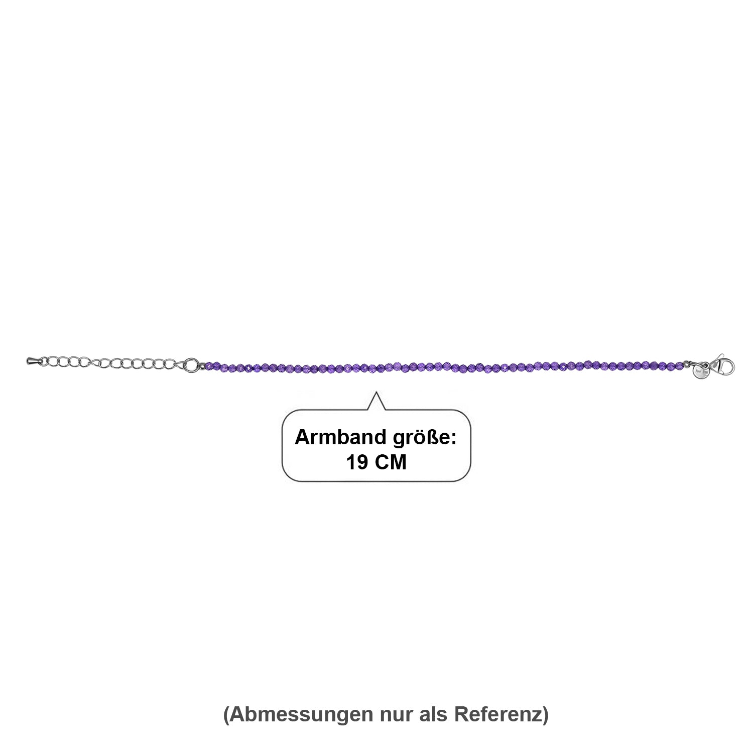 EVER TRUE Amethyst Armband ca. 19 cm 316L Edelstahl ca. 10.50 ct