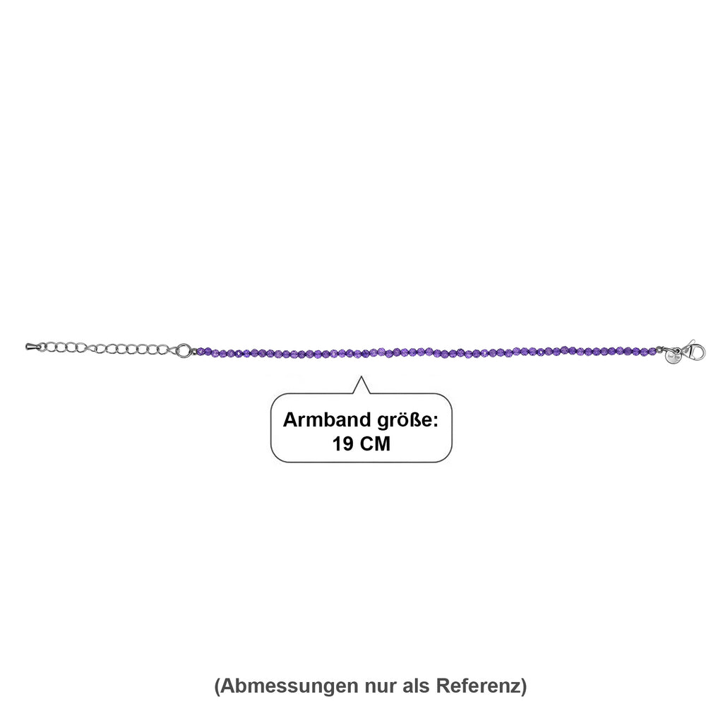 EVER TRUE Amethyst Armband ca. 19 cm 316L Edelstahl ca. 10.50 ct