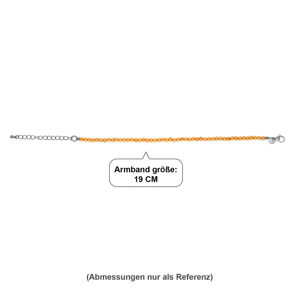 EVER TRUE Citrin Armband ca. 19 cm 316L Edelstahl ca. 14.50 ct
