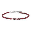 EVER TRUE Natürlicher Rhodolith Granat Armband ca. 19 cm 316L Edelstahl ca. 18,00 ct.