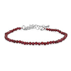 EVER TRUE Natürlicher Rhodolith Granat Armband ca. 19 cm 316L Edelstahl ca. 18,00 ct.