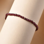EVER TRUE Natürlicher Rhodolith Granat Armband ca. 19 cm 316L Edelstahl ca. 18,00 ct.