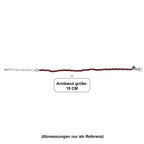 EVER TRUE Natürlicher Rhodolith Granat Armband ca. 19 cm 316L Edelstahl ca. 18,00 ct.