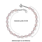 EVER TRUE Rosenquarz, Schwarzer Spinell Halskette ca. 50 cm Nickelfreies Messing Platiniert ca. 210.00 ct