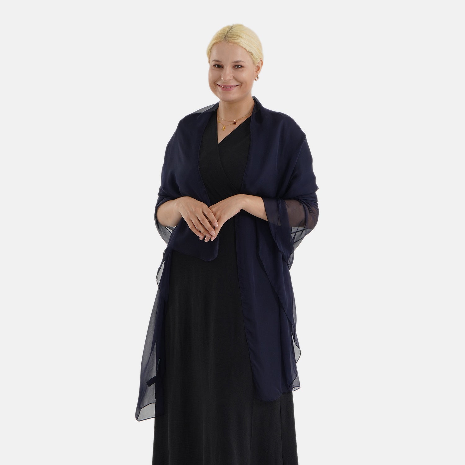LA MAREY Luxus-Seidenschal aus 100% Maulbeerseide, weicher Fall, 110x180 cm,
