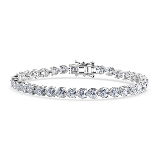 D'Joy Moissanit Armband ca. 20 cm 925 Silber Rhodiniert ca. 16,94 ct.