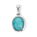 D'Joy Amazonit Anhänger 925 Silber Rhodiniert ca. 2.79 ct