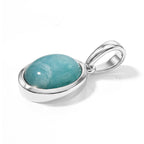 D'Joy Amazonit Anhänger 925 Silber Rhodiniert ca. 2.79 ct