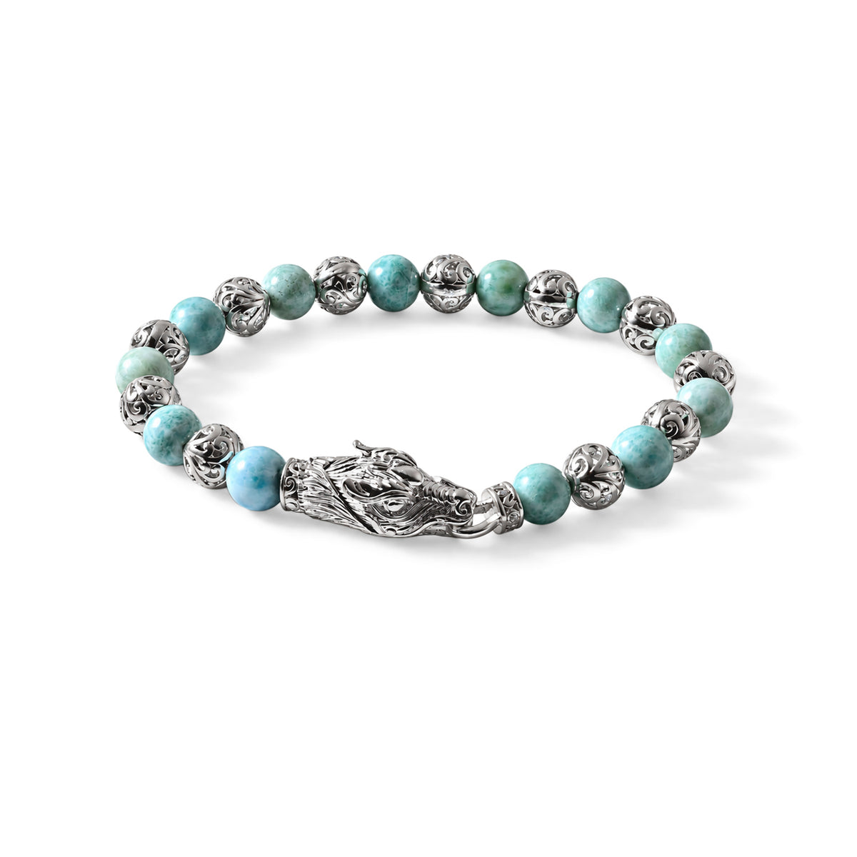 D'Joy AA Larimar Armband ca. 19 cm 925 Silber ca. 45,60 ct.