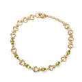 EVER TRUE Natürliches Peridot Armband, ca. 20 cm 950 Kupfer ca. 2.54 ct
