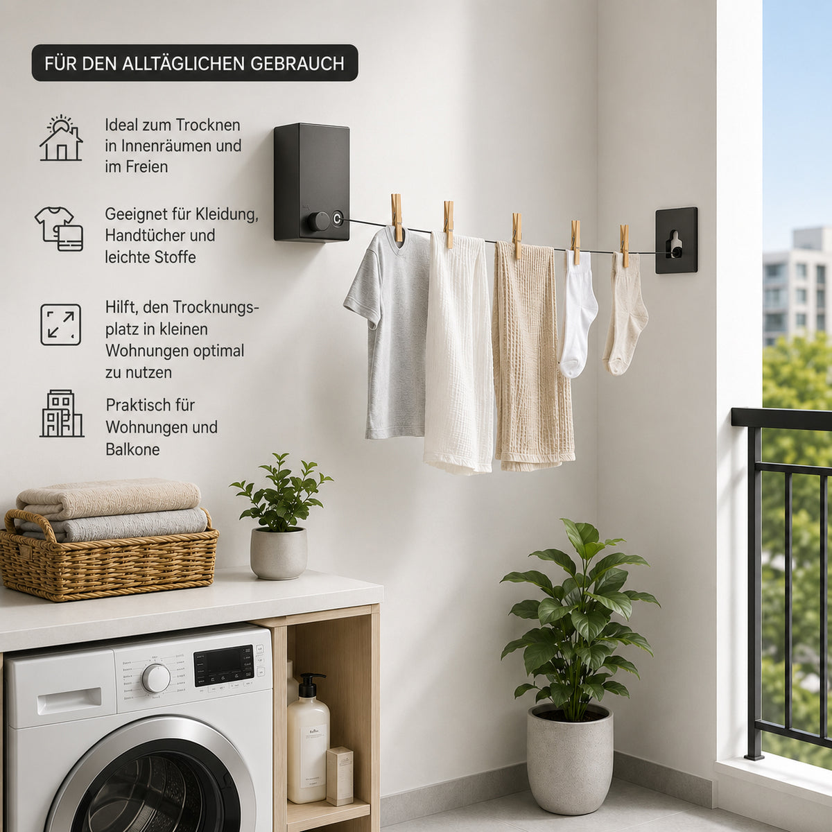 Cloths Drying Rack Color:grey Maximum Length:4.2m Material:ABS+aluminum