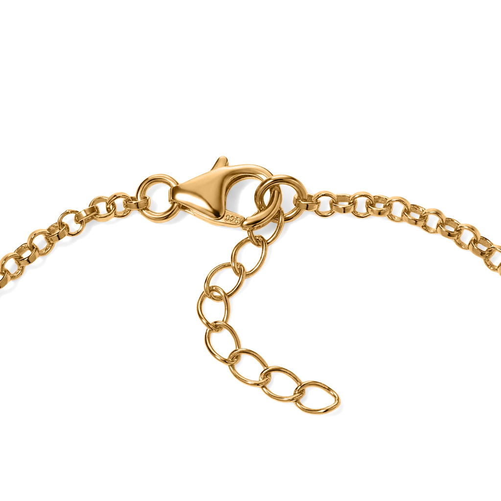 LUXURIANT DIAMOND - AAA Lab Grown Rubin Armband ca. 19 cm 925 Silber 750 Gelbgold vermeil ca. 8,82 ct.