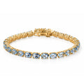 EverTrue himmelblauer Topas 19cm Armband, 950 Kupfer mit Gelbgold E-Beschichtung - 16,22 ct.
