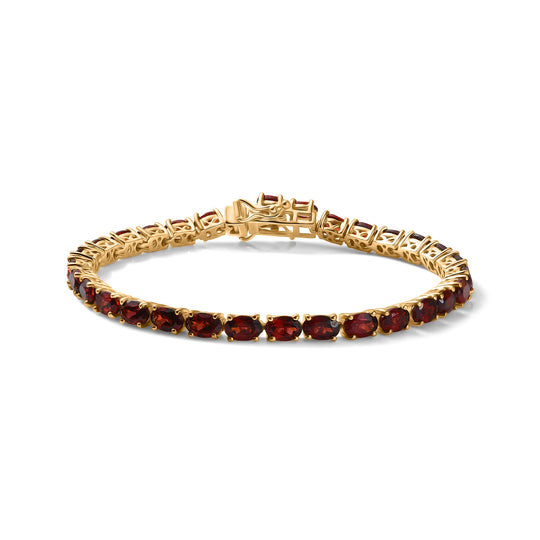 EverTrue Multi Edelstein 18cm Armband, 950 Kupfer mit Gelbgold E-Beschichtung - 17,26 ct.