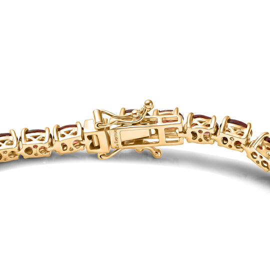 EverTrue Multi Edelstein 18cm Armband, 950 Kupfer mit Gelbgold E-Beschichtung - 17,26 ct.