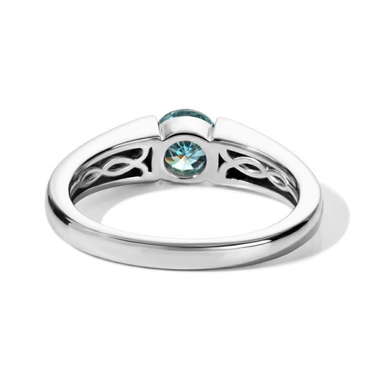EVER TRUE AA Blauer Zirkon Ring Reine Bronze (Größe 20.00) ca. 1,04 ct