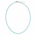 Apatit Halskette ca. 43 cm 925 Silber Rhodiniert ca. 45,00 ct.