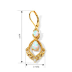 EVER TRUE AA Natürlicher, äthiopischer Welo Opal Ohrringe 950 Kupfer ca. 1.74 ct
