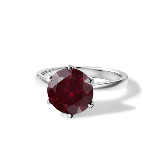 D'Joy Afrikanischer Rubin (Fissure gefüllt) Ring 925 Silber Rhodiniert (Größe 18.00) (10-15 Werktage Lieferzeit) ca. 5.58 ct